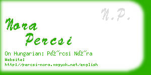 nora percsi business card